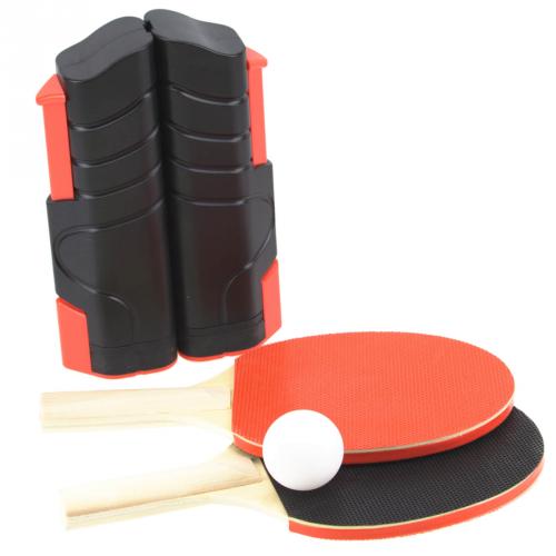 Mobiles Tischtennis Set Netz ausziehbar mit Schlger und Ball