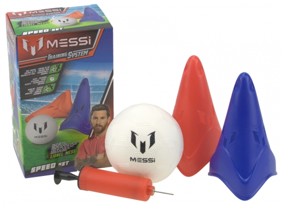 Messi Fuball Speed Training System mit Pylonen und Ball