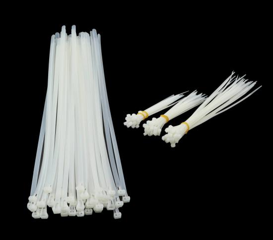 Kabelbinder Sortiment 125 teilig wei mit wiederverwendbaren Kabelverbindern