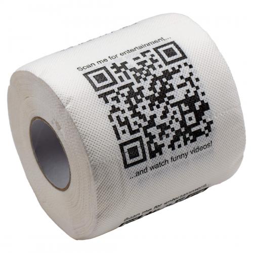 QR Code Toilettenpapier fr Entertainment am stillen rtchen