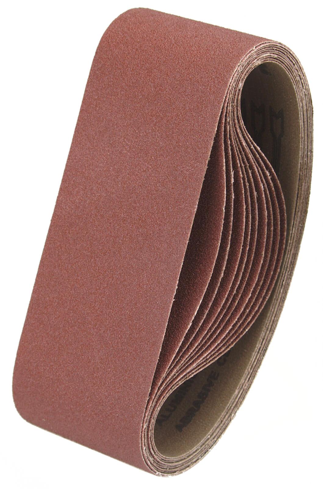 10 Schleifbänder 100 x 920 mm P80 Schleifband Schleifpapier aus Gewebe ECKRA® 